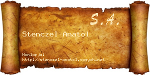 Stenczel Anatol névjegykártya